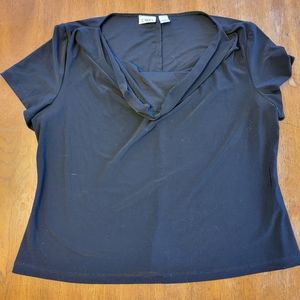 Cato Women's Black Dress Short Sleeve Top - Size 16